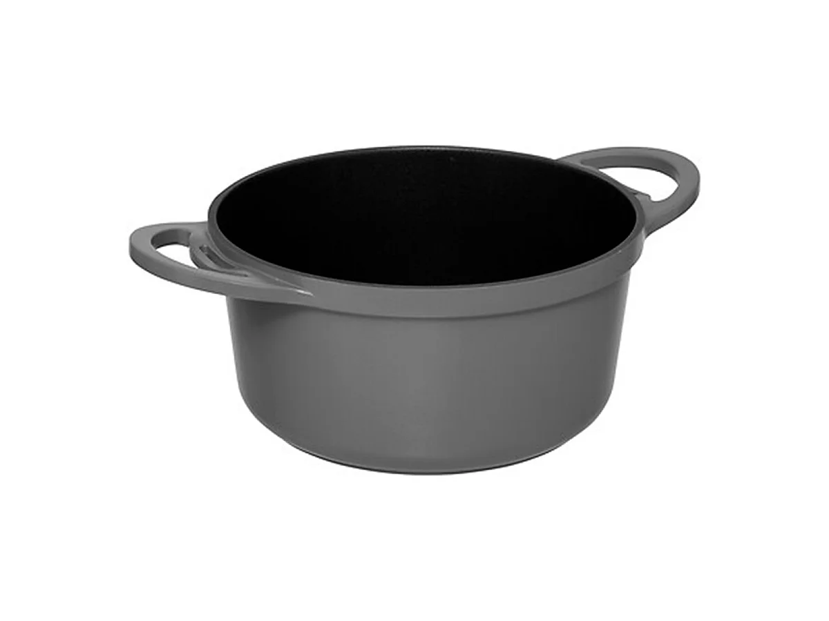 Cocotte Avec Panier Vapeur "Kirk" 24cm Gris