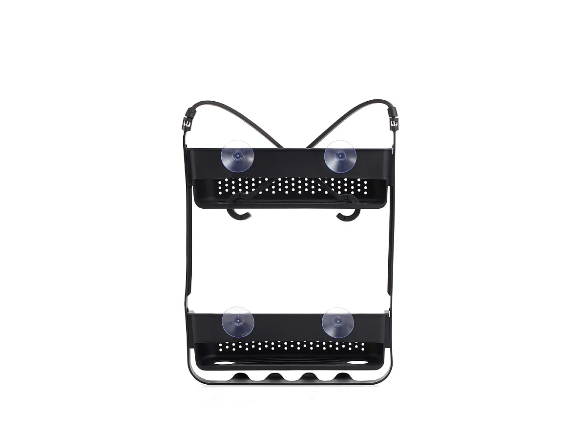 Serviteur de Douche 2 Paniers "Vesper" 69cm Noir