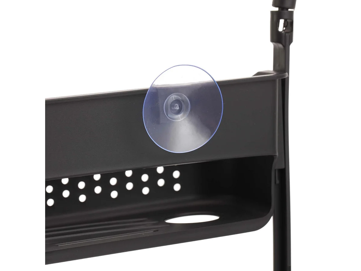 Serviteur de Douche 2 Paniers "Vesper" 69cm Noir