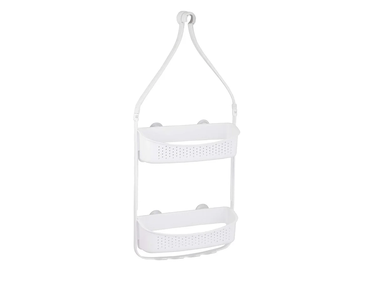 Serviteur de Douche 2 Paniers "Vesper" 69cm Blanc