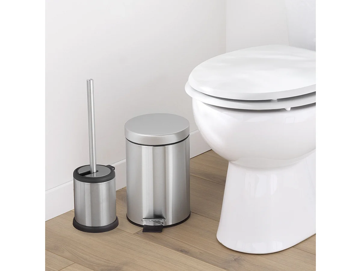 Brosse WC en Inox "Inoxia" 38cm Chrome