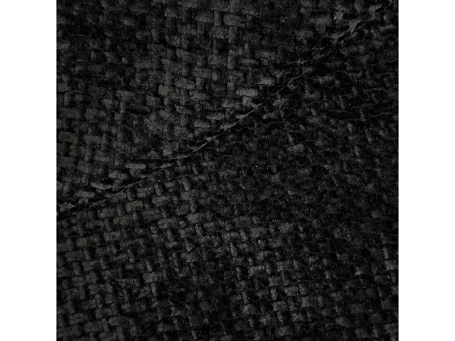 3-zits U-vormige hoekbank met voetenbank, linkerhoek, zonder montage, stoffen bekleding, zwart, 266x168x85 cm