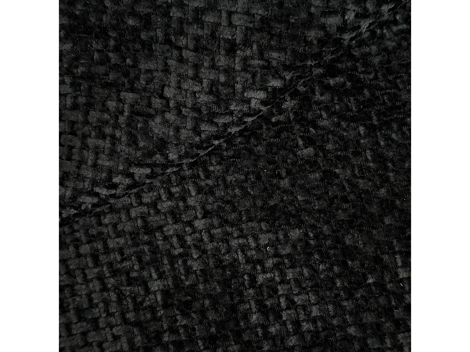 4-zits U-vormige hoekbank met voetenbank, rechterhoek, zonder montage, stoffen bekleding, zwart, 336x168x85 cm