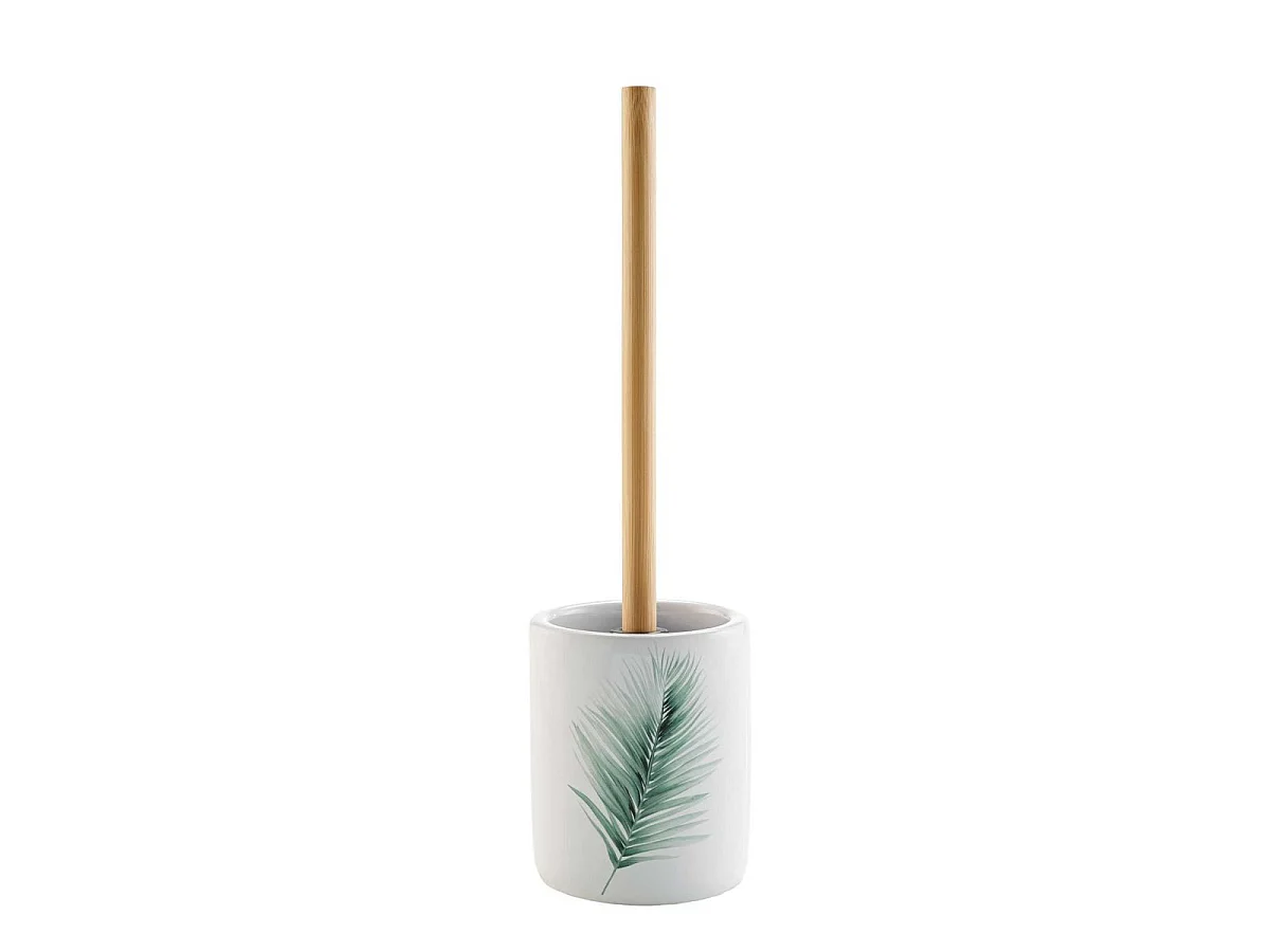 Brosse WC Déco "Havane" 36cm Blanc