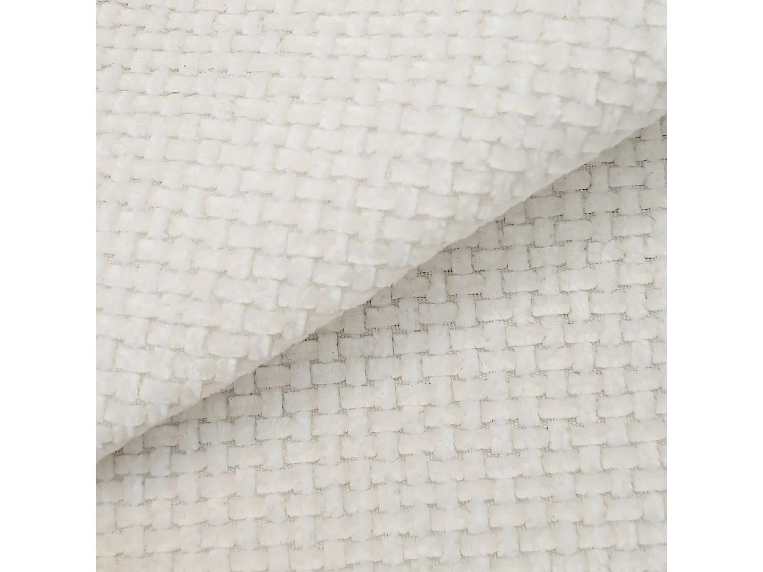 4-zits L-vormige hoekbank, rechterhoek, stoffen bekleding, wit, 336x168x85 cm