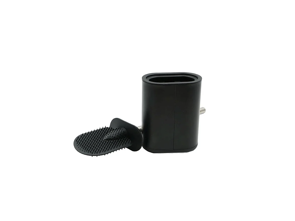 Brosse WC à Couvercle "Spiky" 40cm Noir