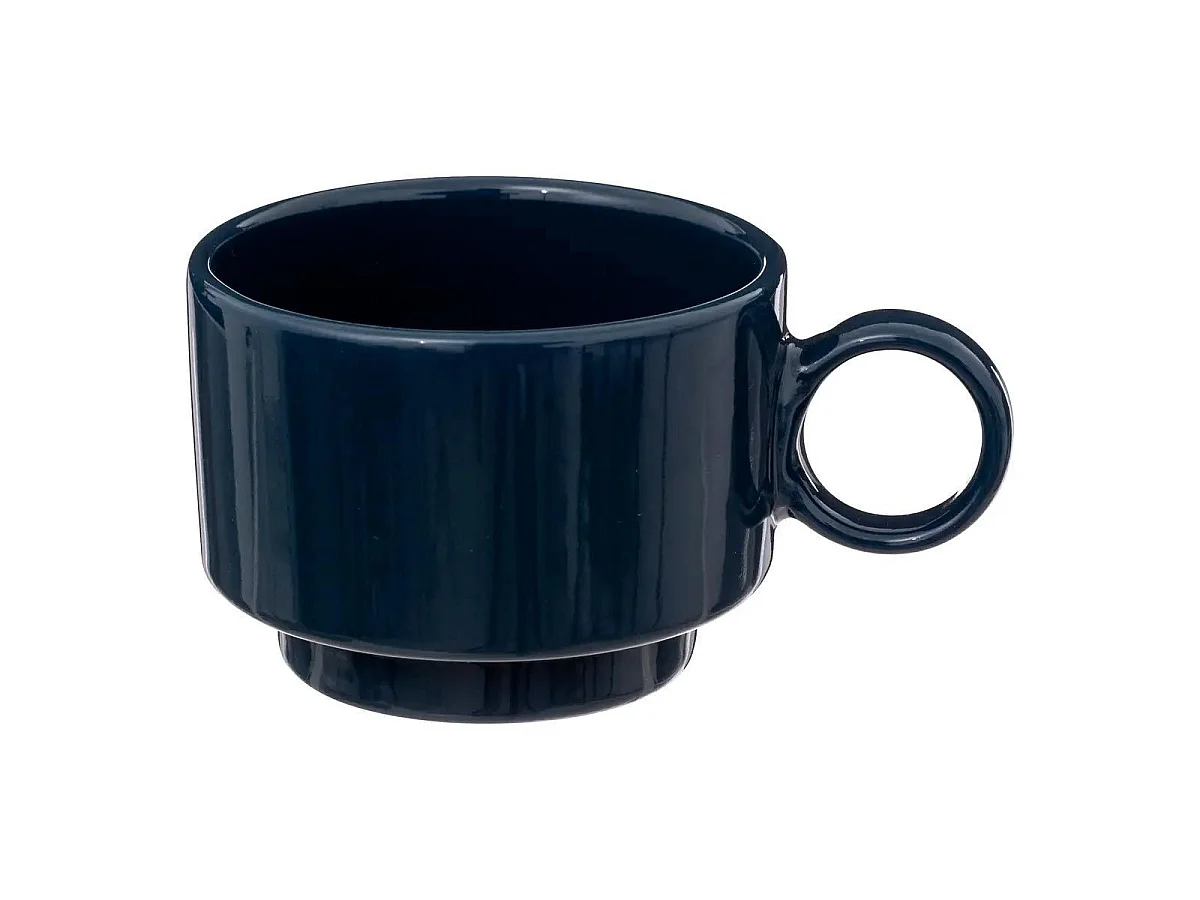 Lot de 4 Tasses à Café "Anne" 10cl Bleu Encre