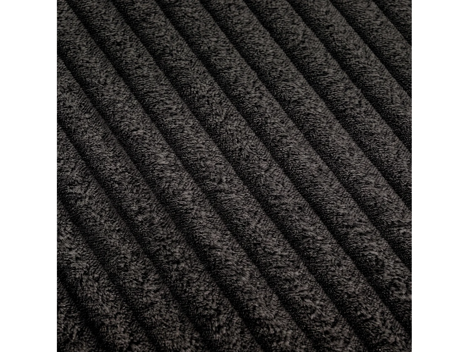 3-zits modulaire hoekbank, chenille, zwart