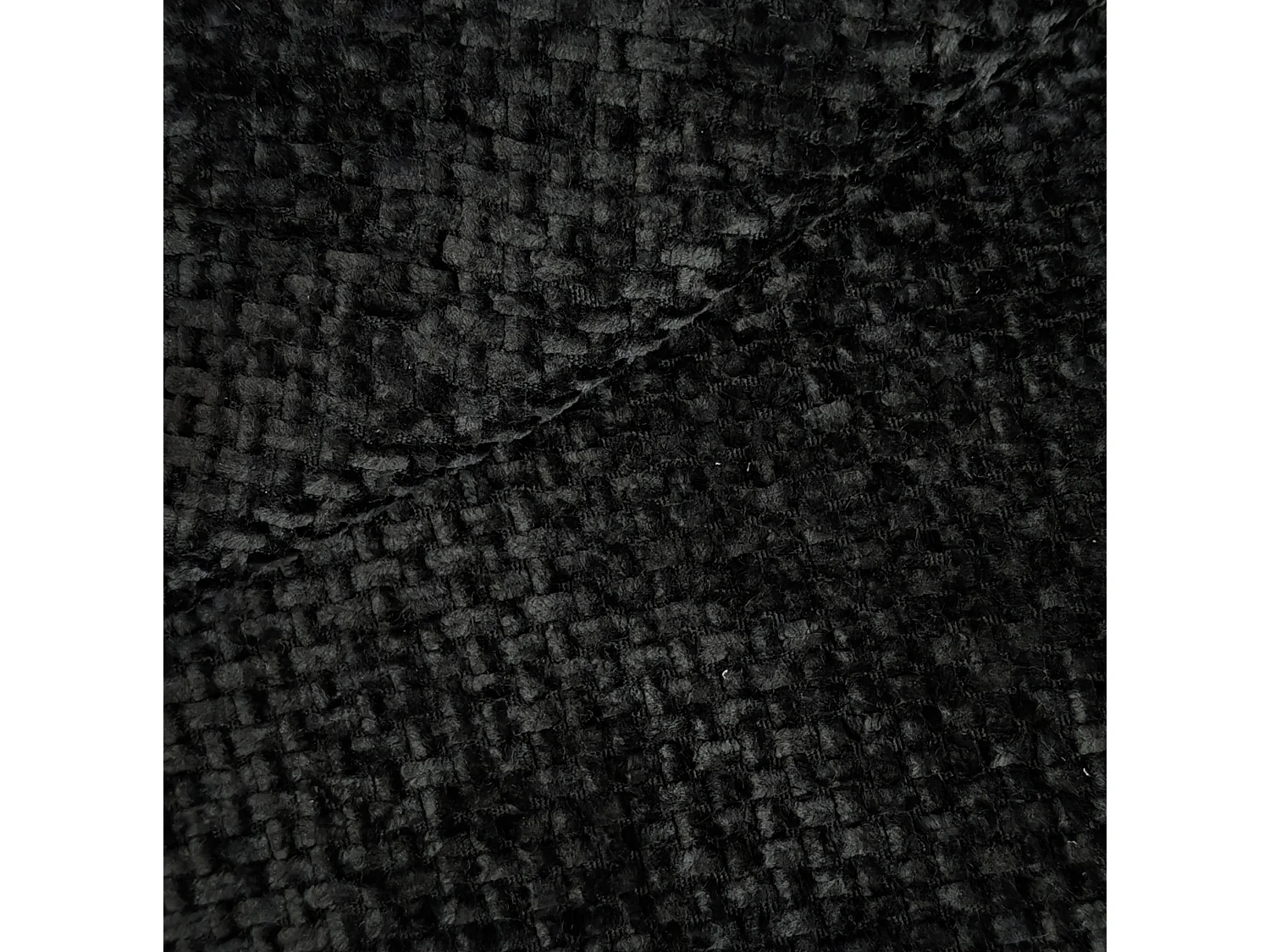 Canapé d'angle en U 4 places avec repose-pieds, angle à gauche, sans montage, en tissu, noir, 336x168x85 cm