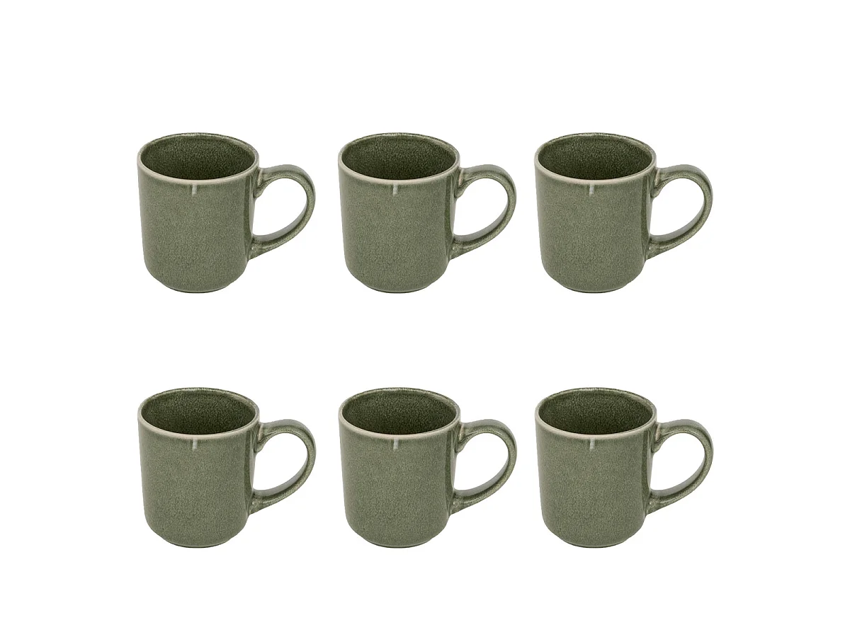 Lot de 6 Mugs "Terre Inconnue" 42cl Kaki