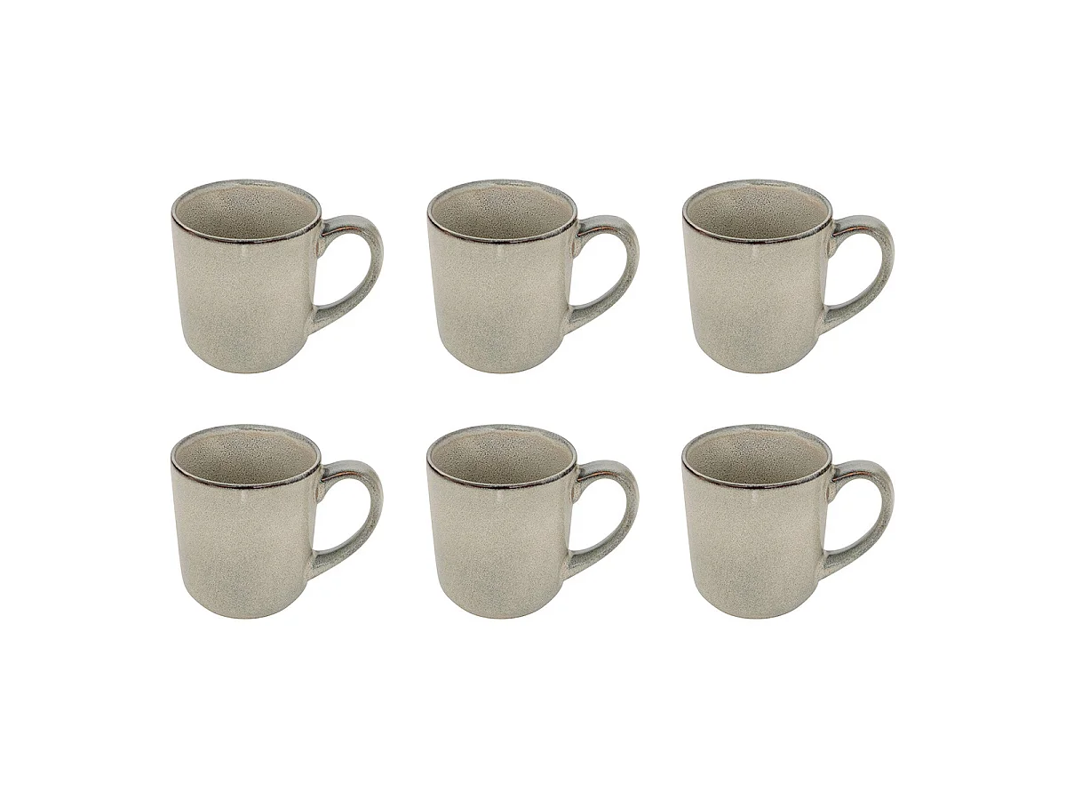 Lot de 6 Mugs "Terre Inconnue" 42cl Vert Clair