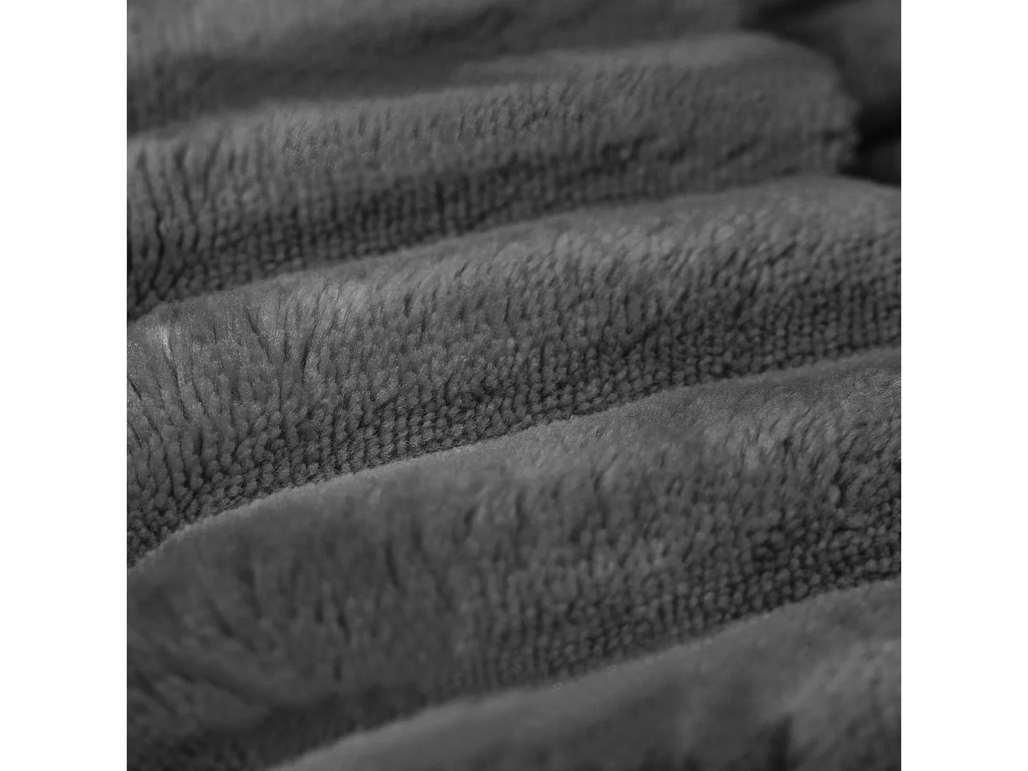 Canapé d'angle modulable 4 places avec repose-pieds et coussin d'assise amovible, en velours côtelé, gris foncé