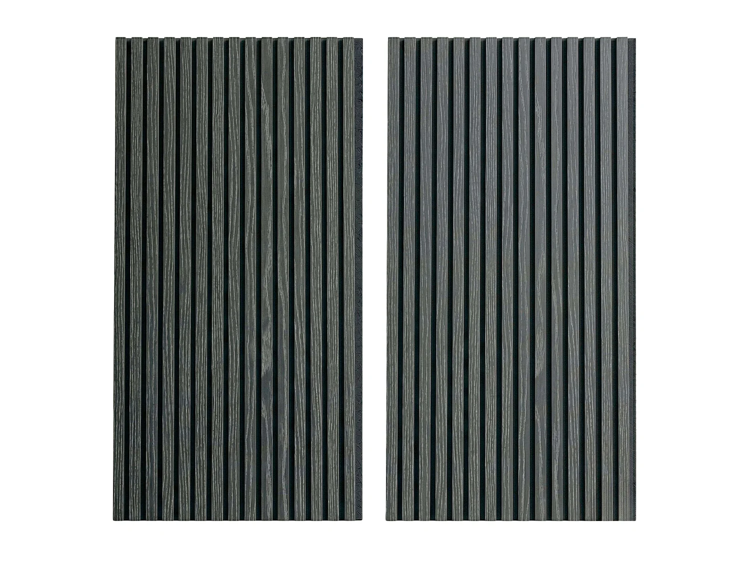 Conjunto de 2 painéis acústicos Silence, cinza e preto, 60x120 cm