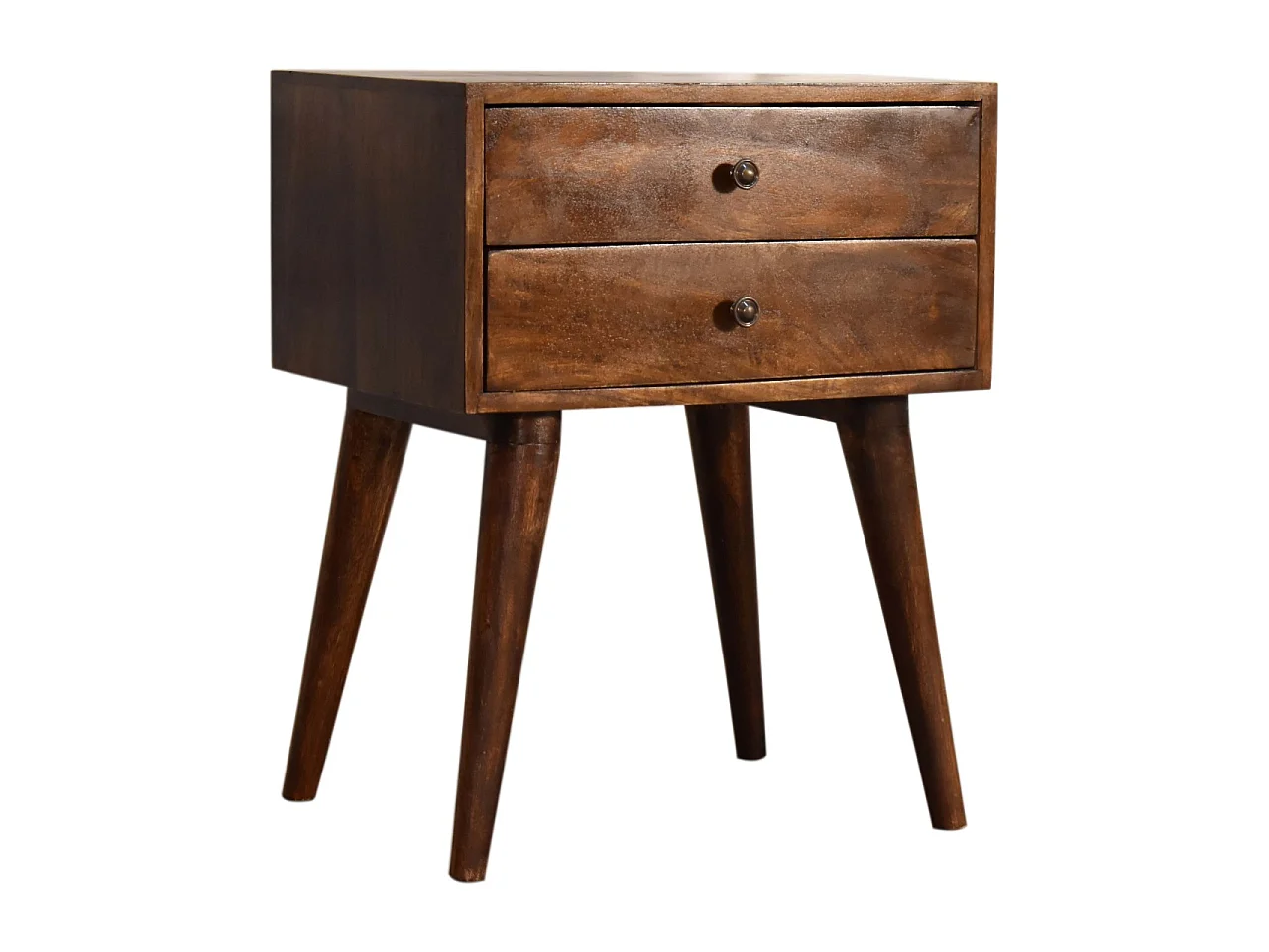 Artisan Furniture Table de chevet moderne en bois massif finition châtaignier