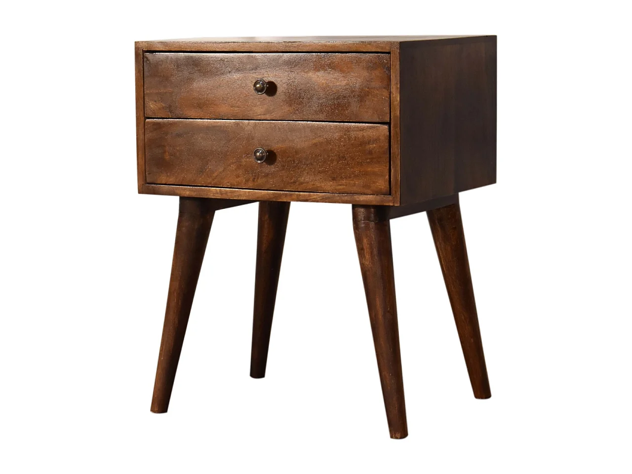 Artisan Furniture Table de chevet moderne en bois massif finition châtaignier