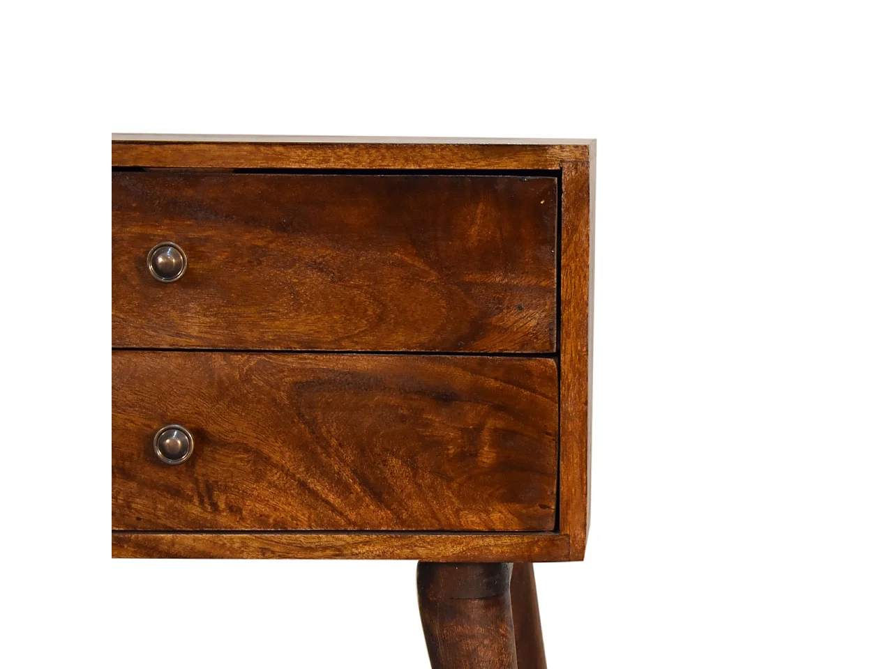 Artisan Furniture Table de chevet moderne en bois massif finition châtaignier