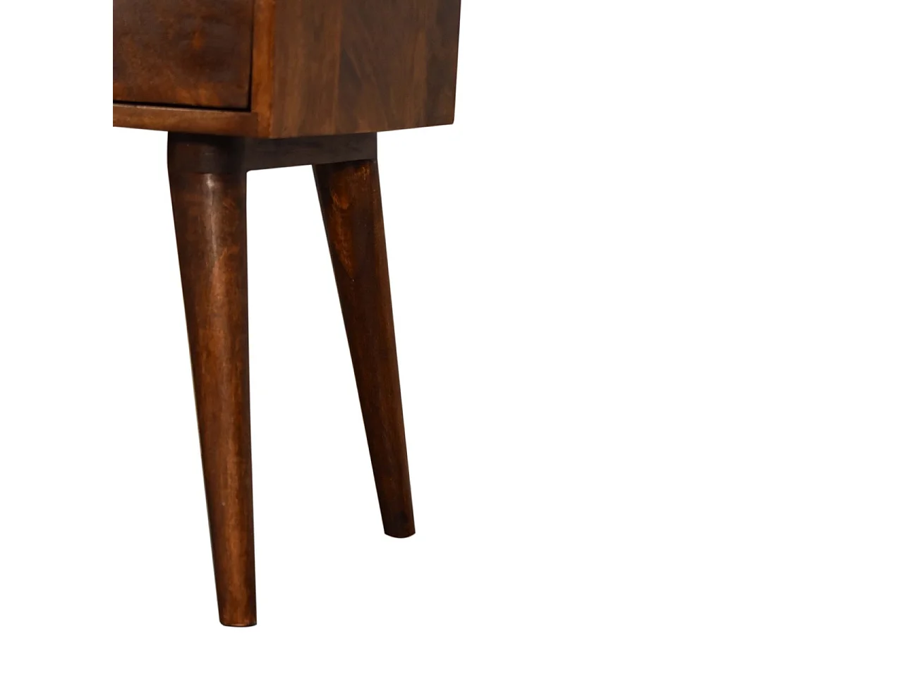 Artisan Furniture Table de chevet moderne en bois massif finition châtaignier
