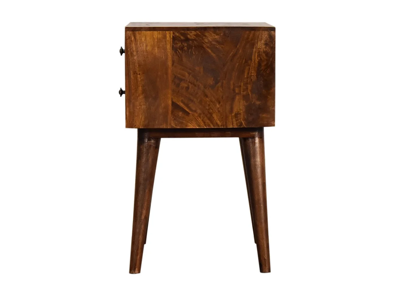 Artisan Furniture Table de chevet moderne en bois massif finition châtaignier