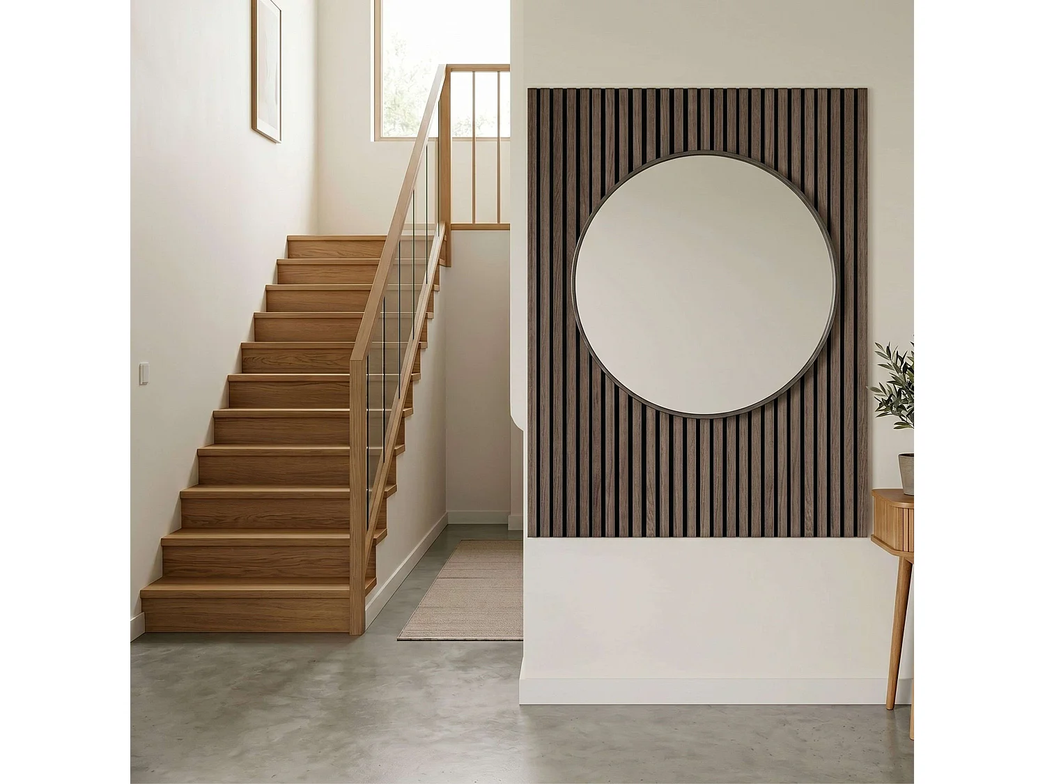 Conjunto de 2 painéis acústicos Silence, nogueira escura e preto, 60x120 cm