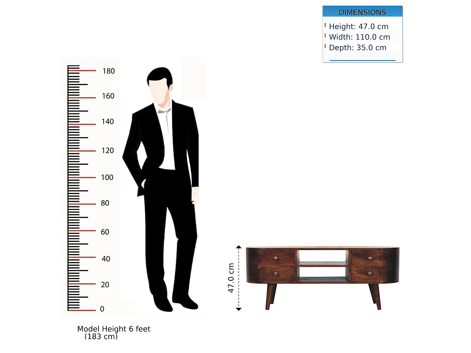 Artisan Furniture Solid Wood California Walnut Rounded Entertainment Unit