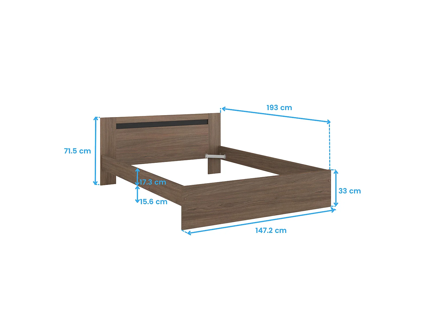 Pack dormitorio Oshira Roble Tostado y Negro Stipple 4 piezas