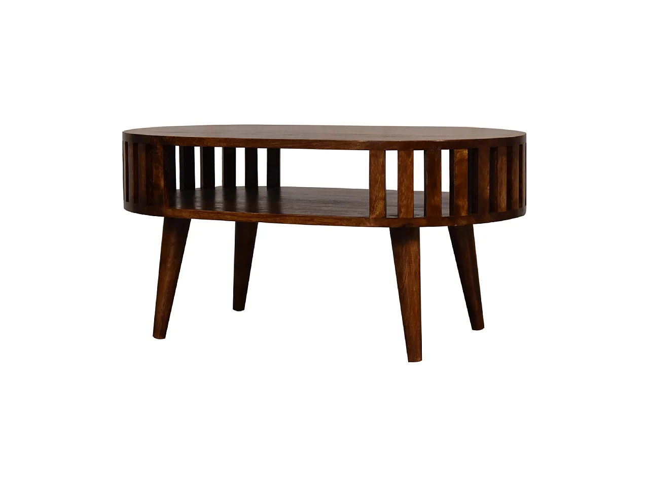 Artisan Furniture Table basse Ariella en bois massif finition châtaignier
