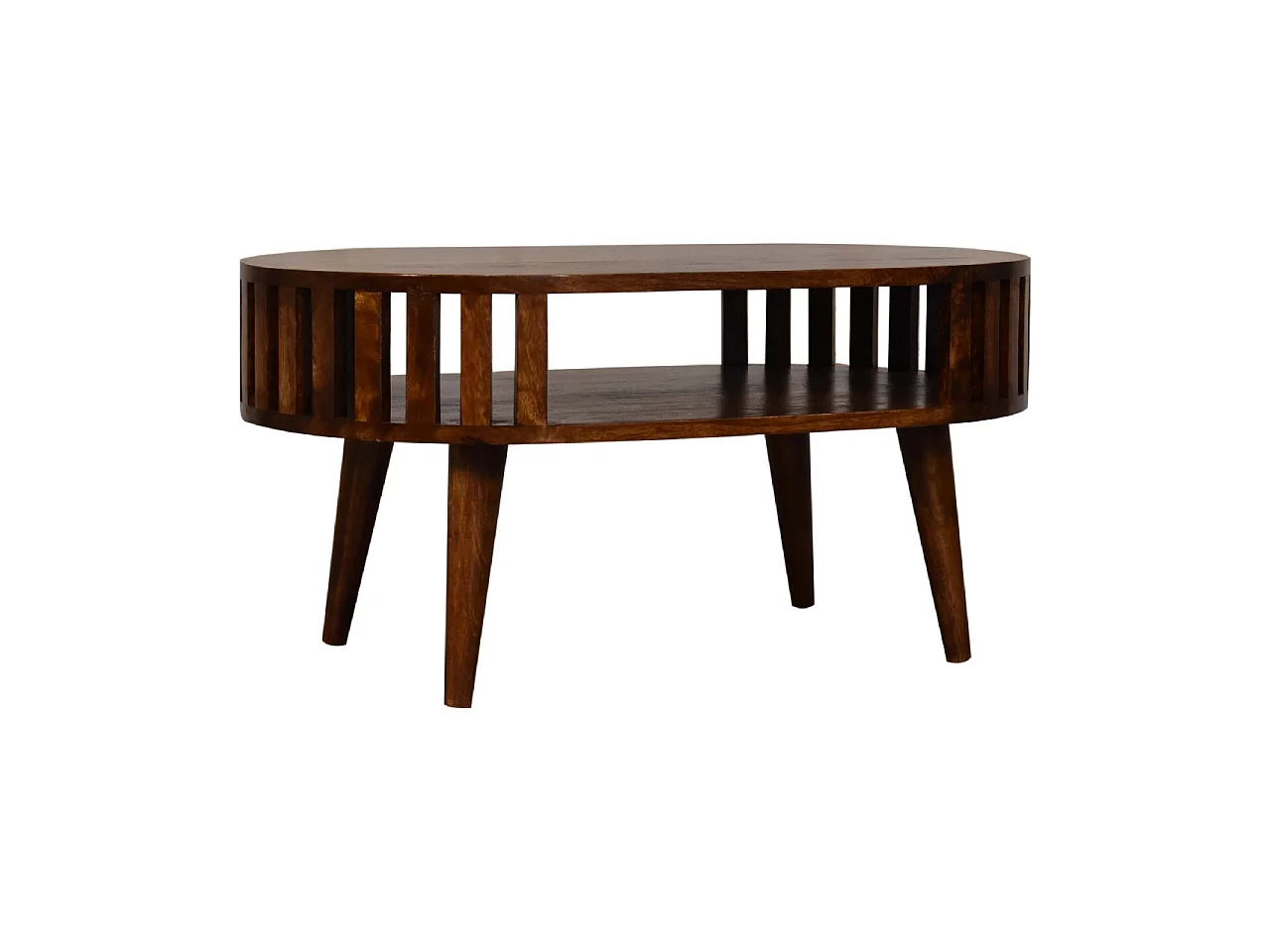Artisan Furniture Table basse Ariella en bois massif finition châtaignier