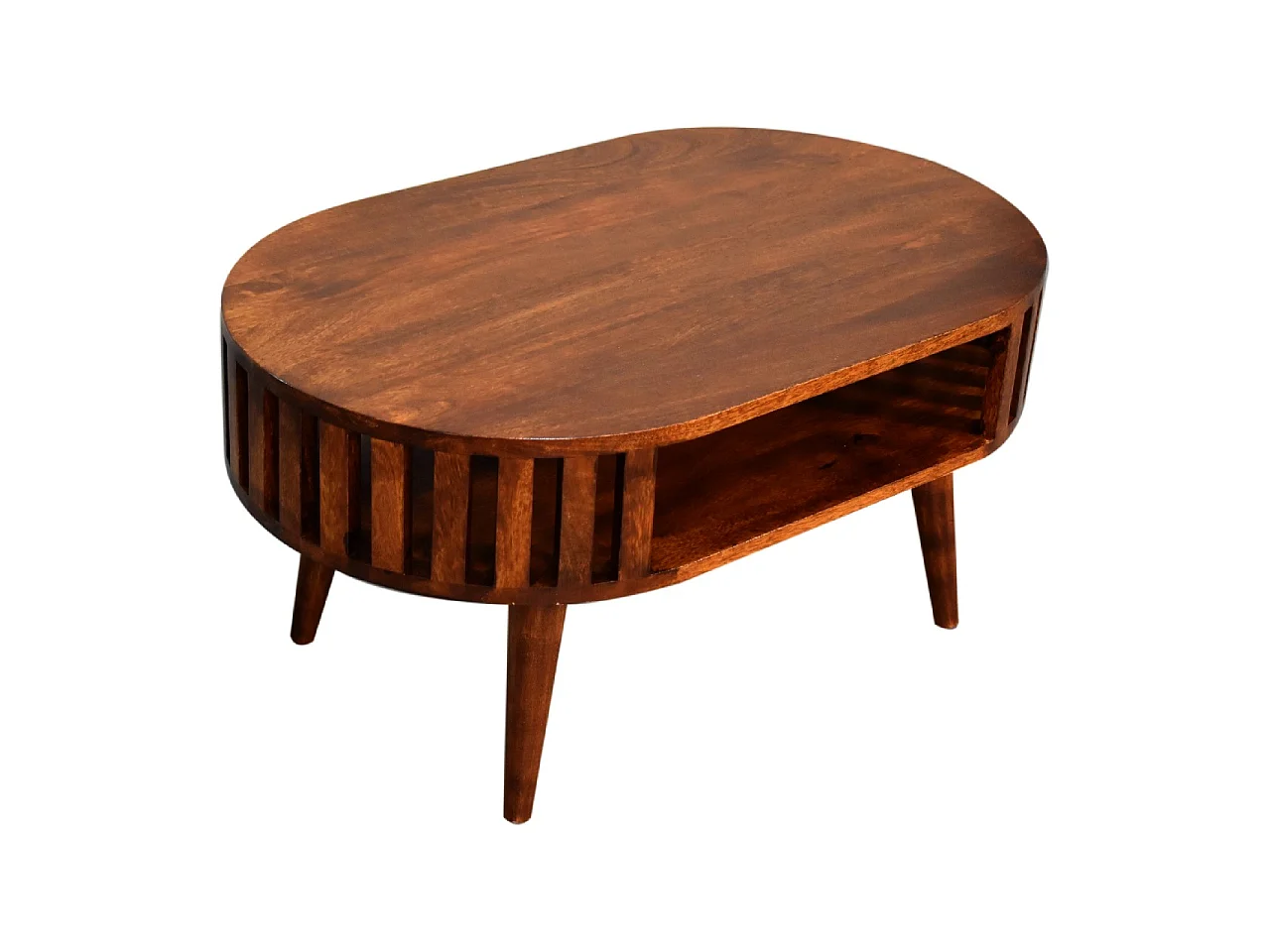 Artisan Furniture Table basse Ariella en bois massif finition châtaignier