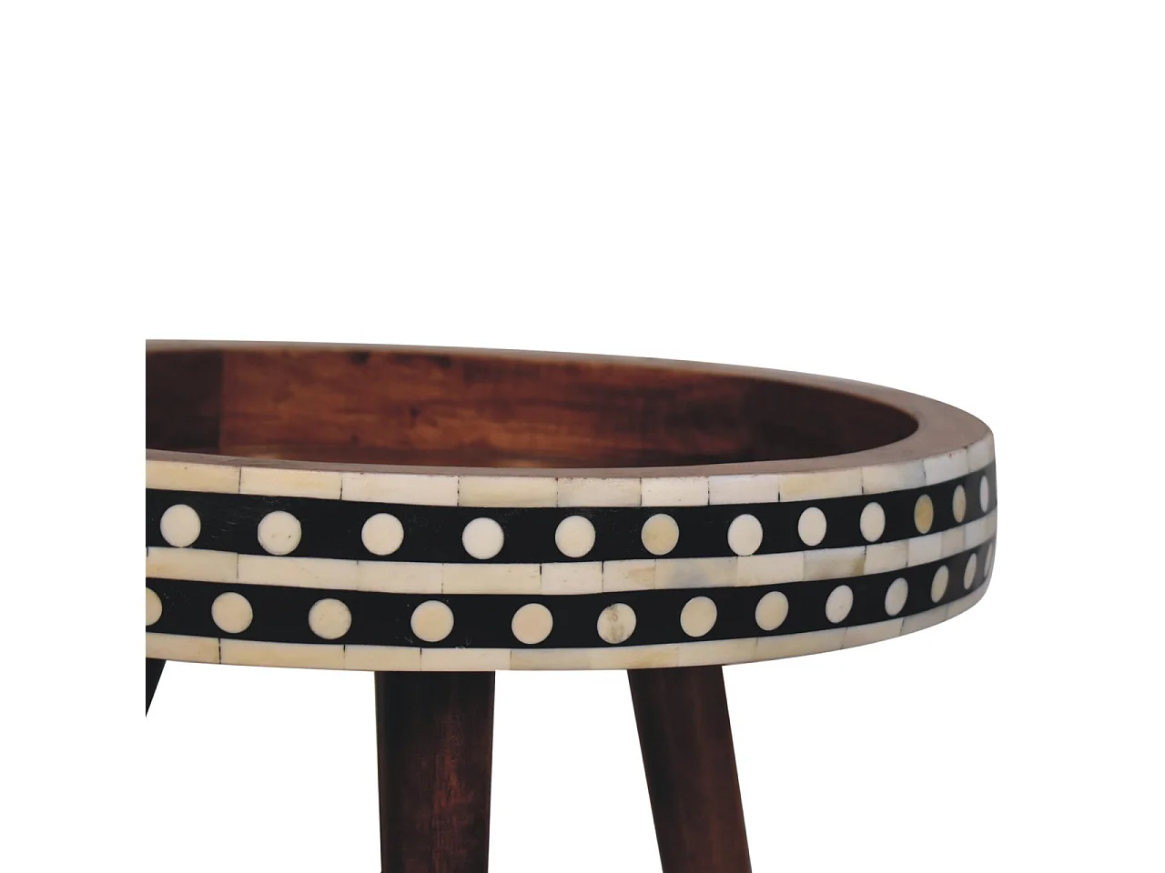 Artisan Furniture Petite table d’appoint à motifs de style nordique en bois massif finition caramel miel