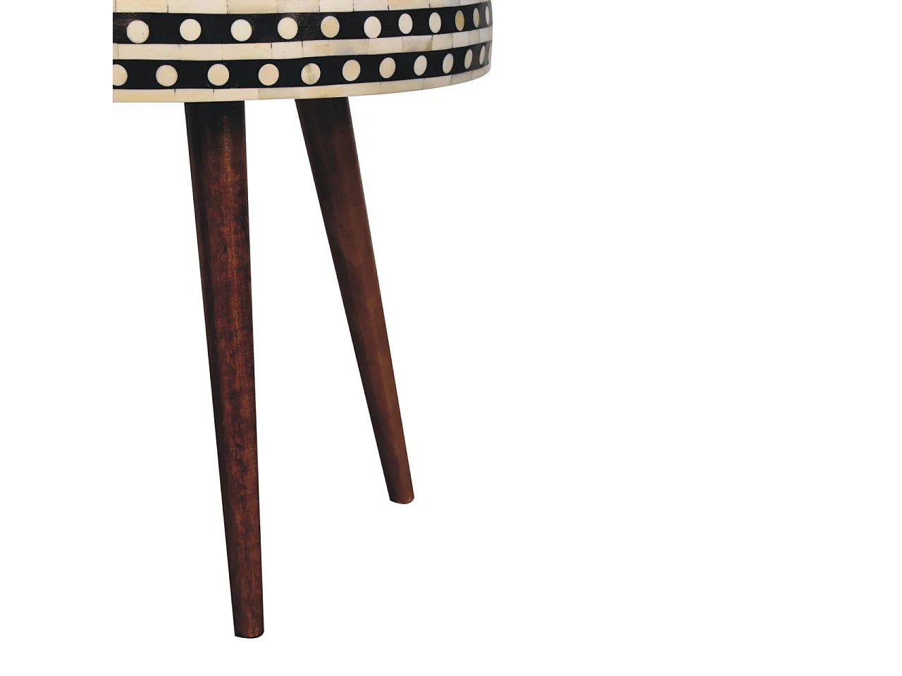 Artisan Furniture Petite table d’appoint à motifs de style nordique en bois massif finition caramel miel