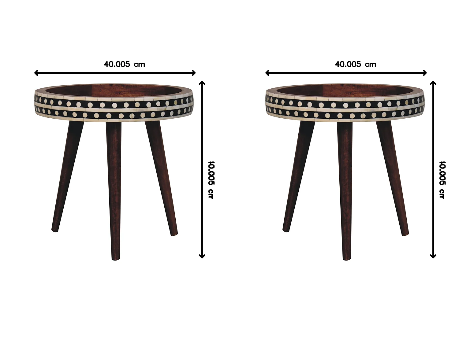 Artisan Furniture Petite table d’appoint à motifs de style nordique en bois massif finition caramel miel