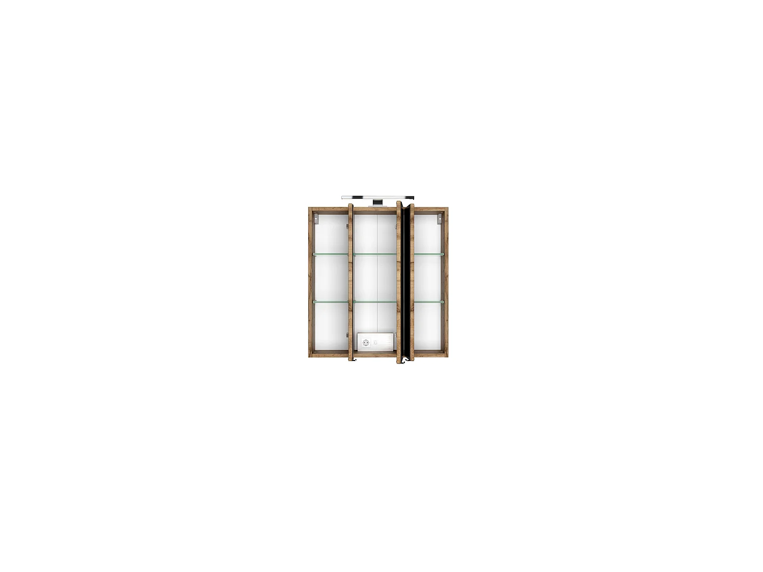 Held Möbel Ensemble de meuble-lavabo 3 pièces Lucca blanc mat / chêne Wotan L/H/P 100 x 200 x 47 cm