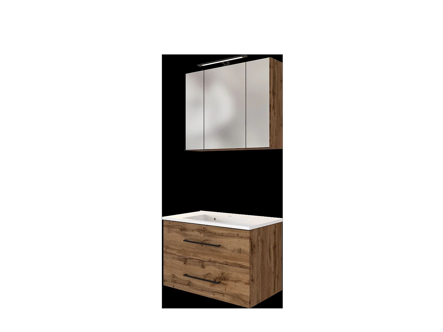 Held Möbel Ensemble de meuble-lavabo Luzern L/H/P 80 x 200 x 47 cm
