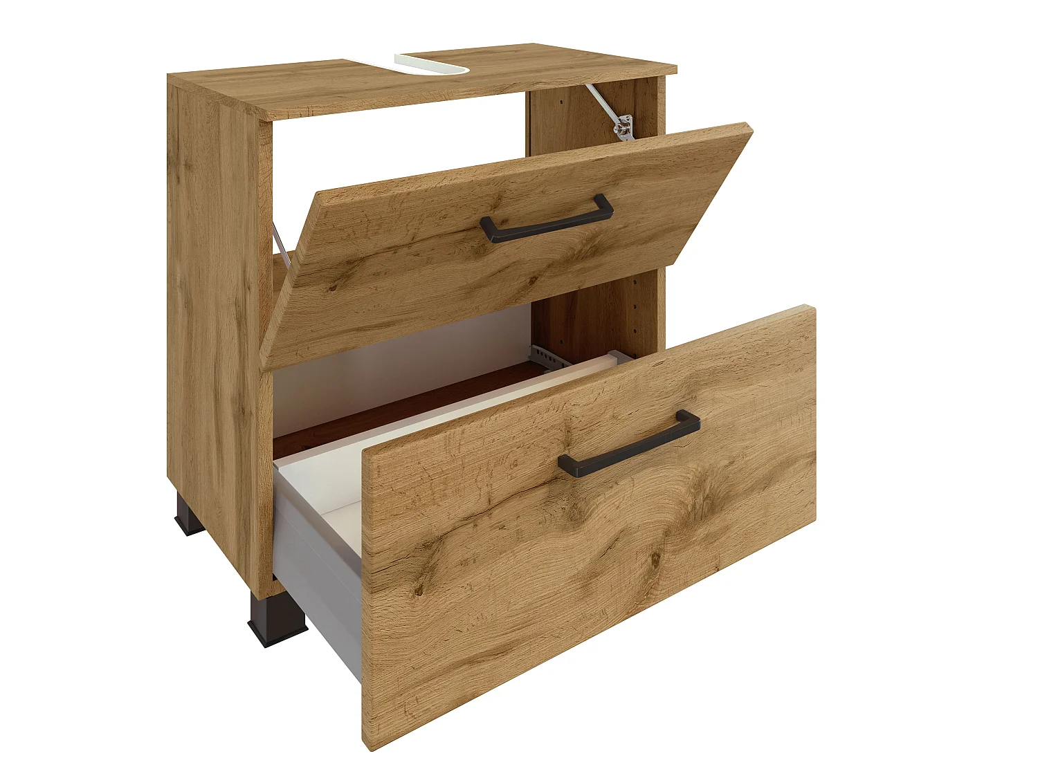 Held Möbel Ensemble de meuble-lavabo 2 pièces Manchester chêne Wotan L/H/P 60 x 200 x 45 cm