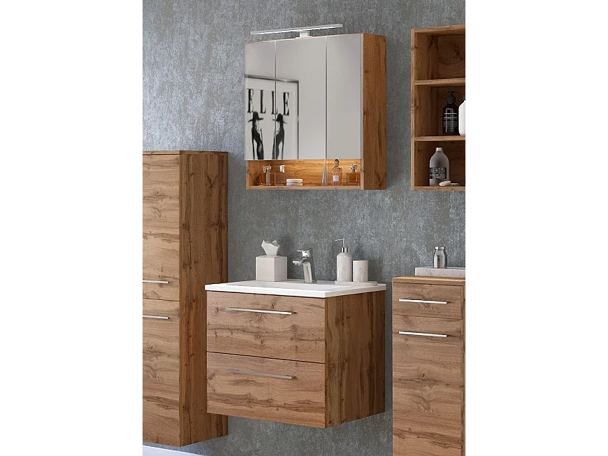 Held Möbel Ensemble de meuble-lavabo Livorno L/H/P 60 x 200 x 47 cm
