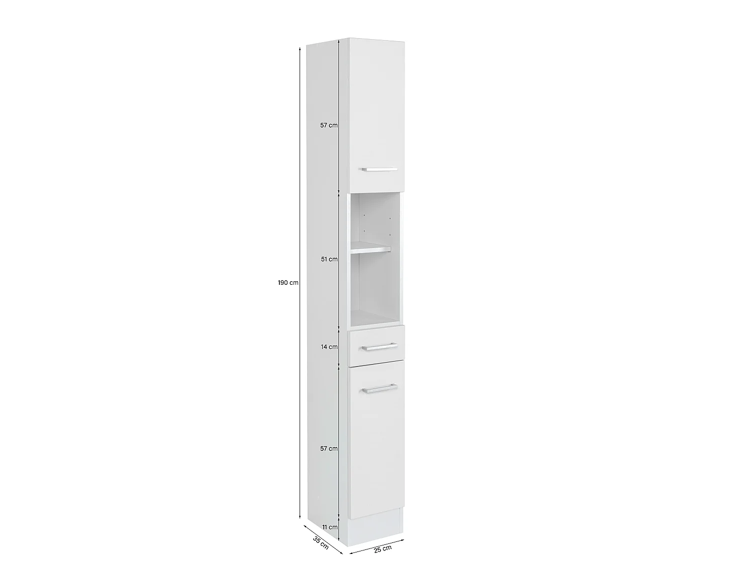 Held Möbel Ensemble de meuble-lavabo avec vasque à poser 3 pièces Riga blanc mat L/H/P 85 x 200 x 35 cm