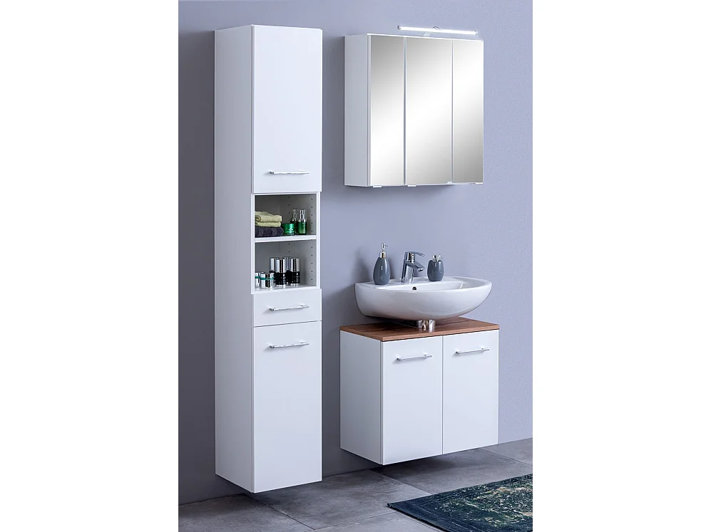 Held Möbel Ensemble de meuble-lavabo 3 pièces Paris blanc L/H/P 90 x 200 x 35 cm