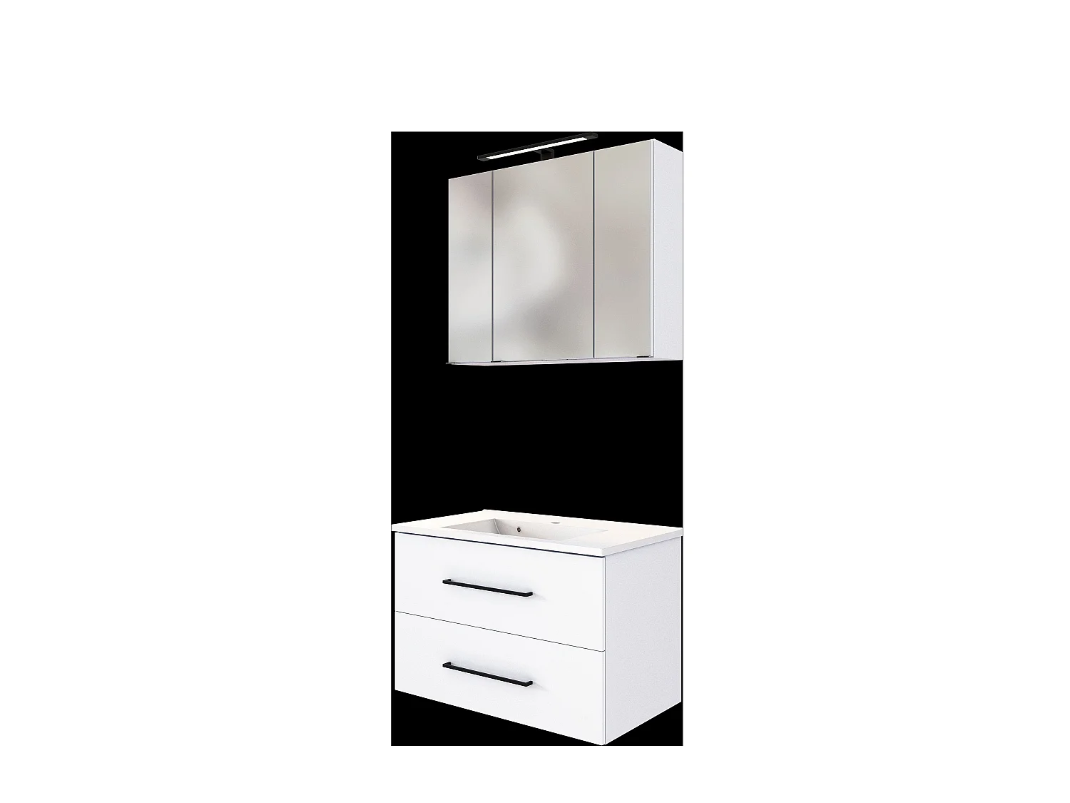 Held Möbel Ensemble de meuble-lavabo Luzern L/H/P 80 x 200 x 47 cm
