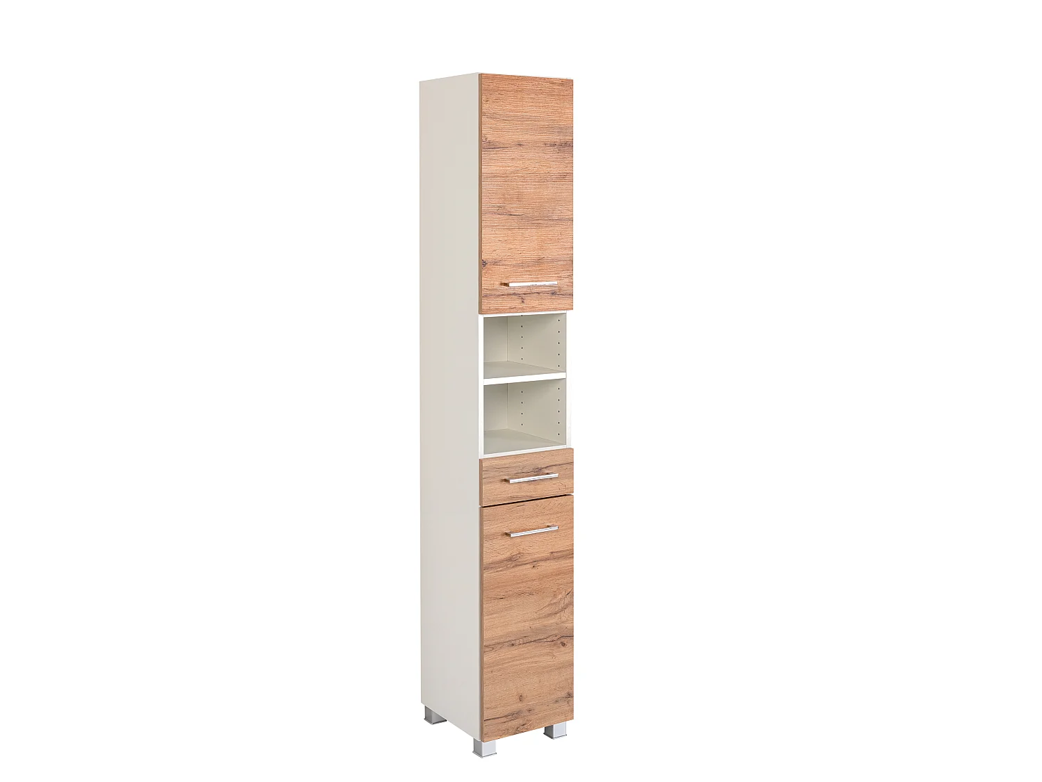 Held Möbel Ensemble de meuble-lavabo à vasque suspendue 3 pièces Paris chêne Wotan / blanc L/H/P 90 x 200 x 35 cm