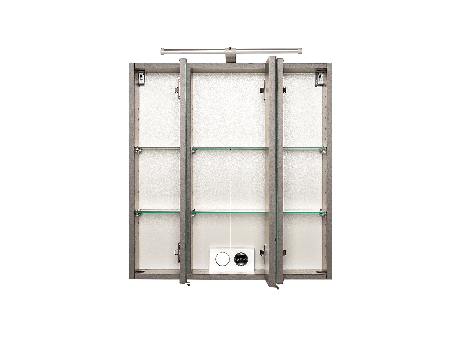 Held Möbel Ensemble de meuble-lavabo 5 pièces Paris chêne Wotan / gris graphite L/H/P 120 x 200 x 35 cm