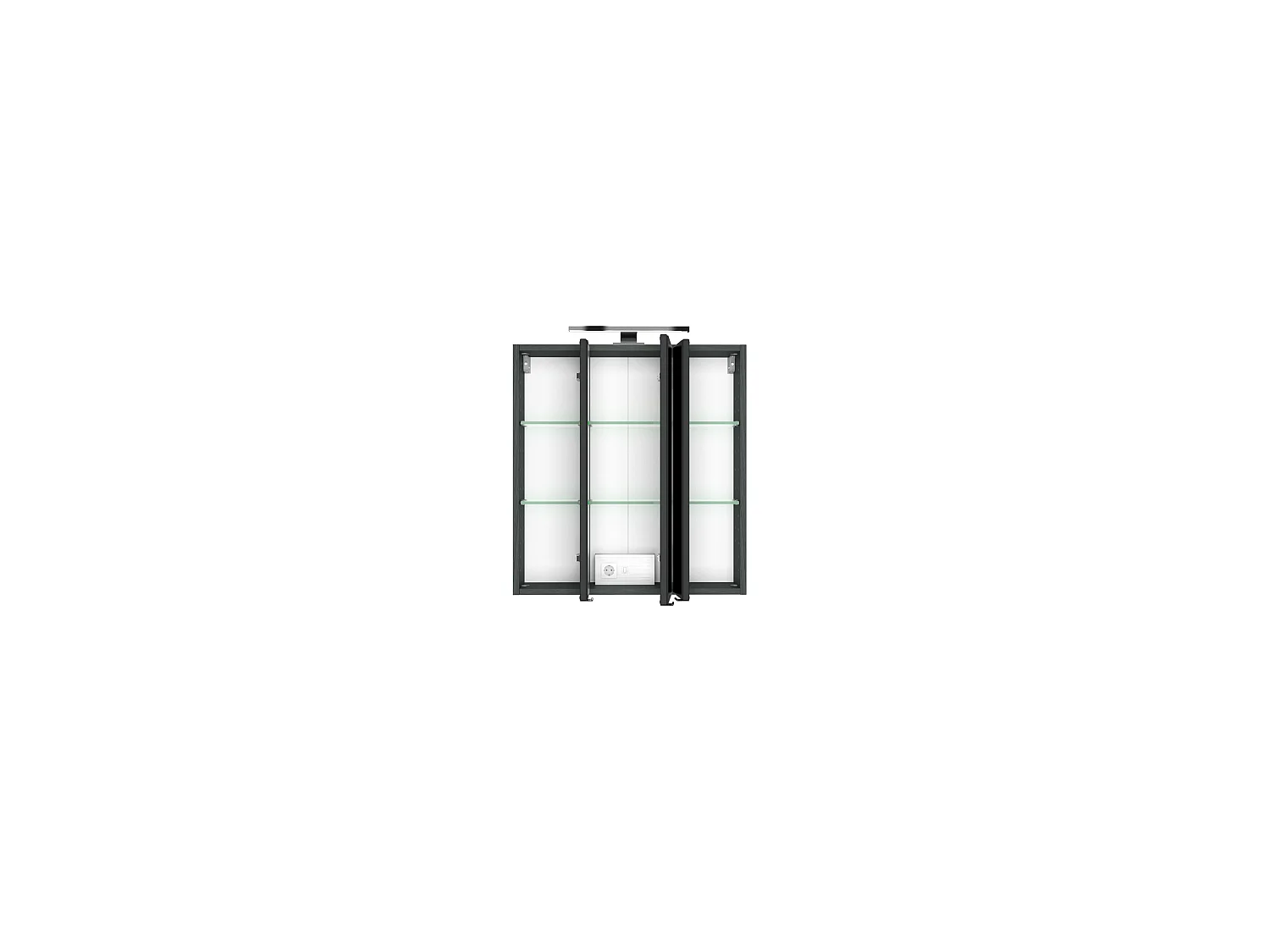 Held Möbel Ensemble de meuble-lavabo 3 pièces Lucca chêne Wotan / gris graphite L/H/P 100 x 200 x 47 cm