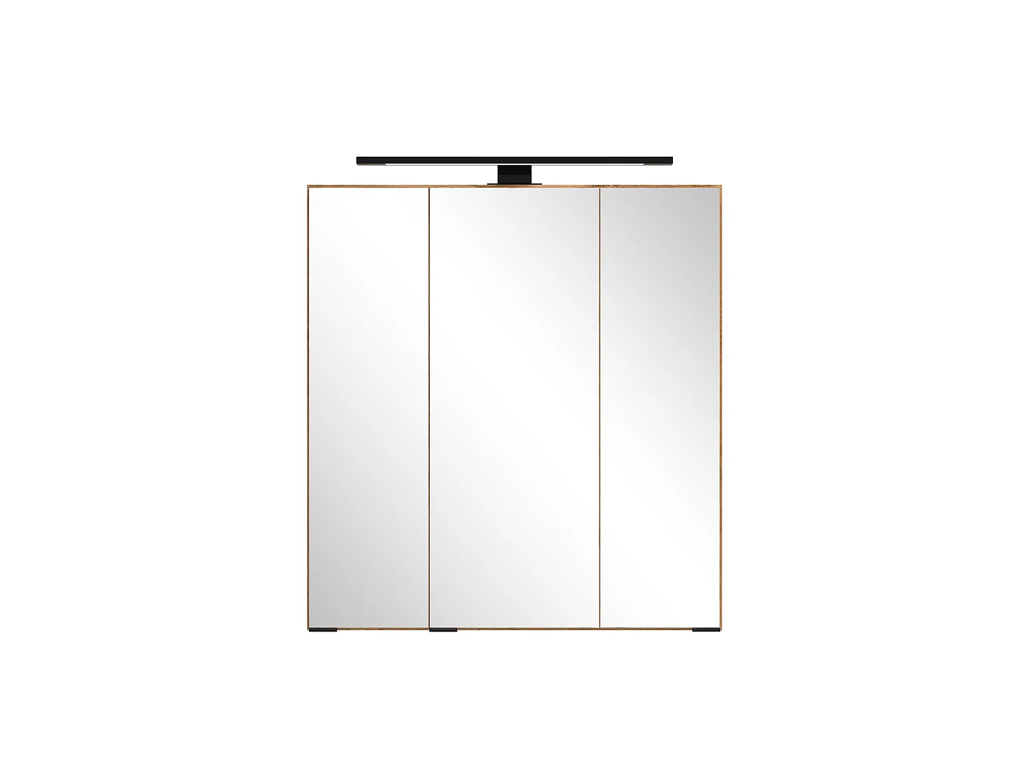 Held Möbel Ensemble de meuble-lavabo encastré 2 pièces Liverpool chêne Wotan / noir rayé L/H/P 60 x 200 x 35 cm
