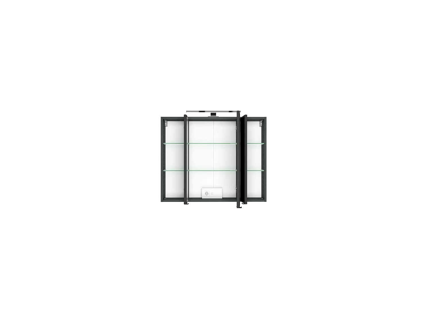 Held Möbel Ensemble de meuble-lavabo Lucca chêne Wotan / gris graphite L/H/P 80 x 200 x 47 cm