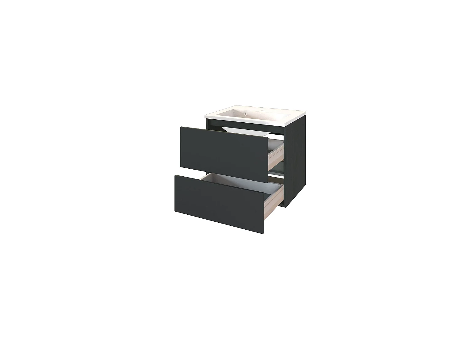 Held Möbel Meuble-lavabo Baabe L/H/P 60 x 54 x 47 cm