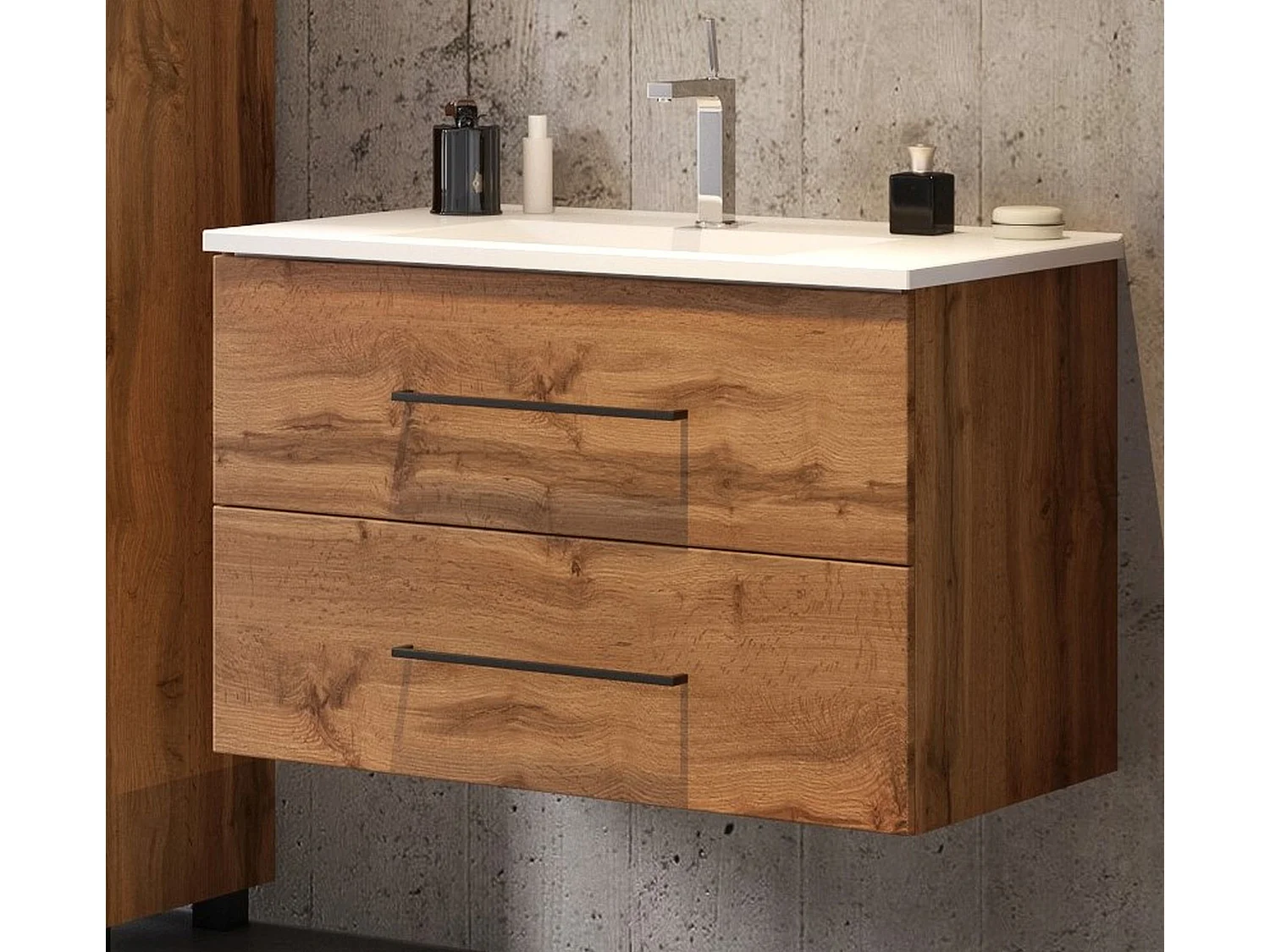 Held Möbel Meuble-lavabo Luzern L/H/P 80 x 54 x 47 cm