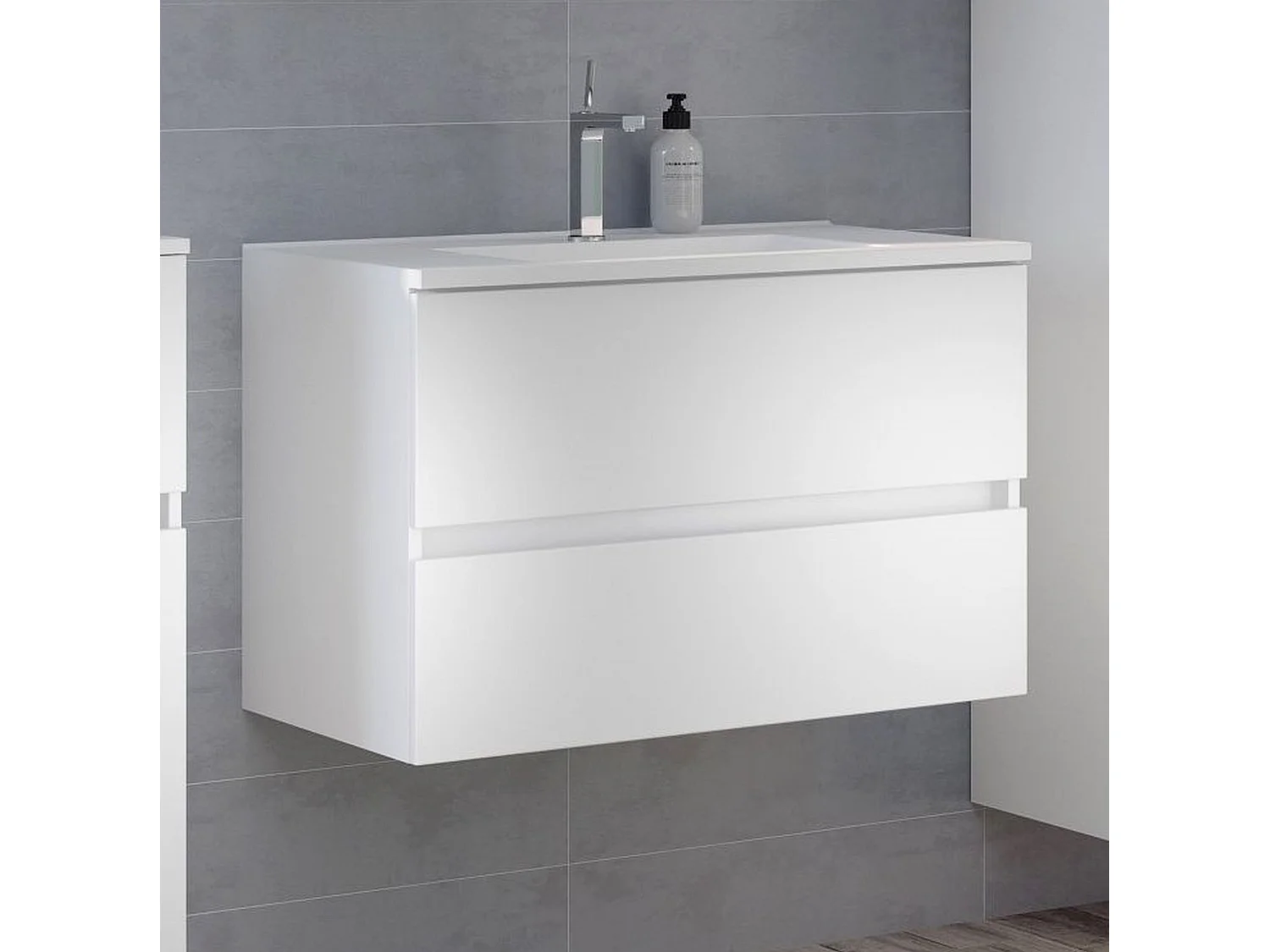 Held Möbel Meuble-lavabo Baabe L/H/P 80 x 54 x 47 cm
