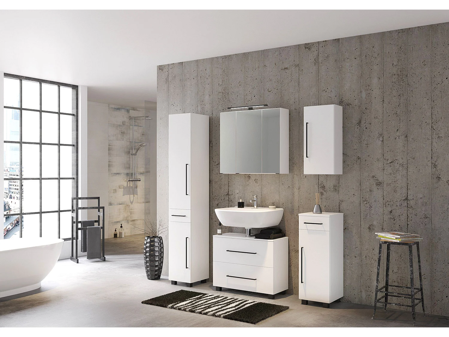 Held Möbel Meuble-lavabo Luzern L/H/P 80 x 54 x 47 cm