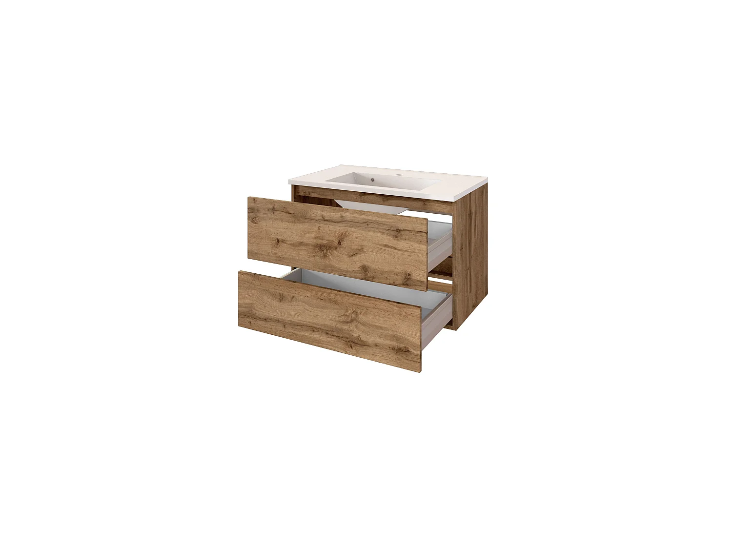 Held Möbel Meuble-lavabo Baabe L/H/P 80 x 54 x 47 cm