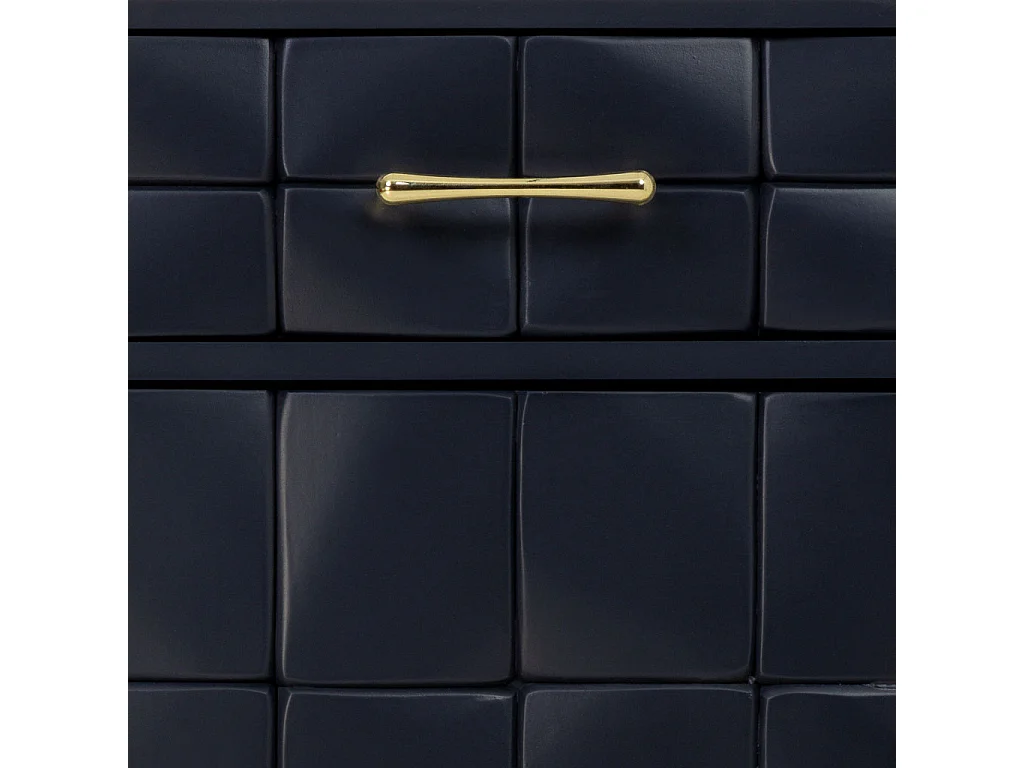 Mesa de cabeceira de madeira preta 40x35x71h cm