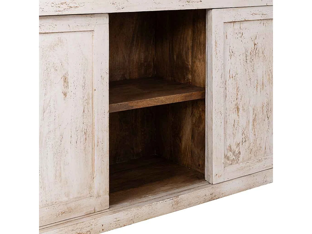 Weiße, handgefertigte Holzvitrine, 160 x 45 x 190 cm (H)